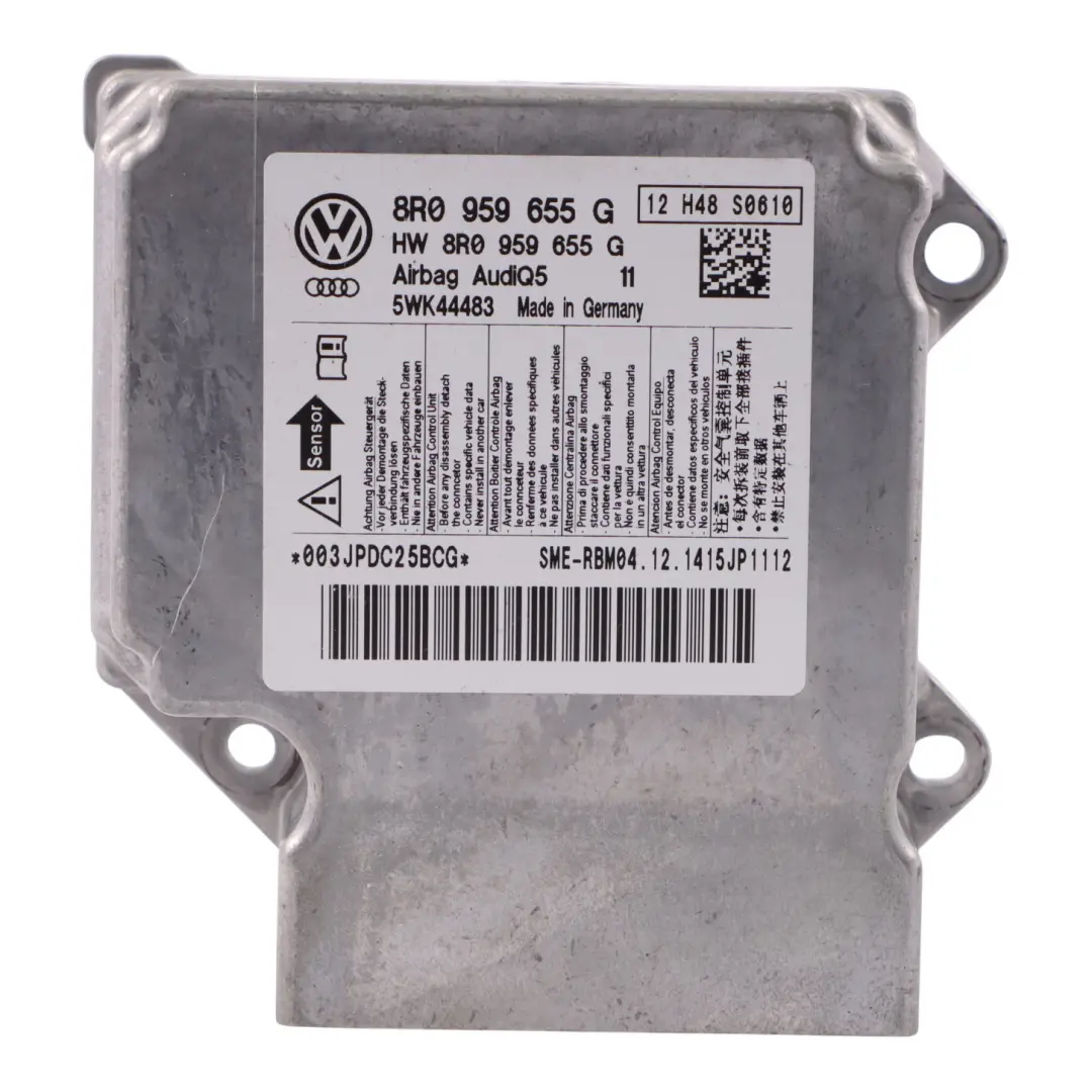 Audi Q5 8R Air Module Control Unit SRS System ECU - SKU 8R0959655G - Part number 8R0959655G