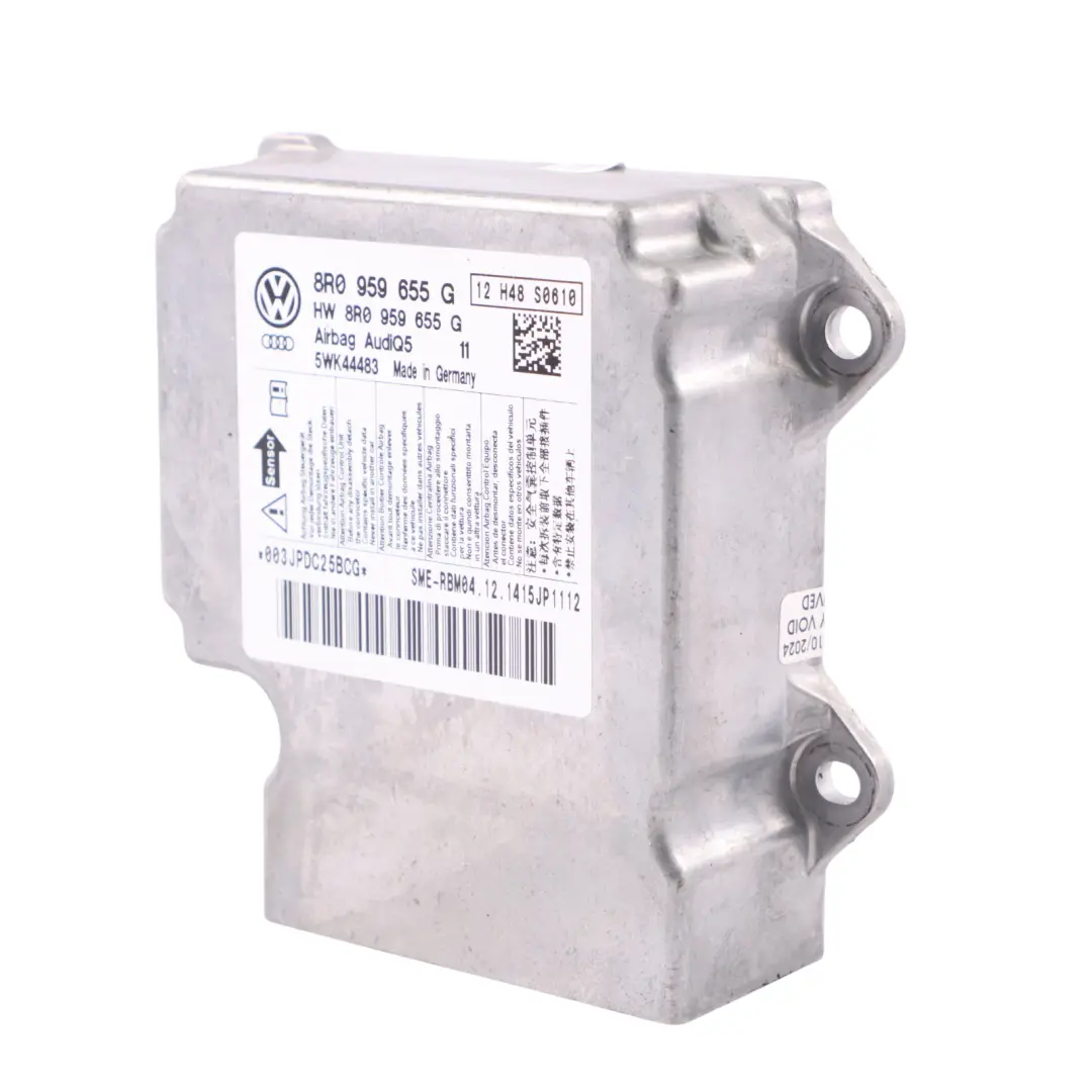 Módulo Aire Unidad Control Sistema SRS ECU para Audi Q5 8R con número de pieza 8R0959655G Audi Q5 8R Módulo Aire Unidad Control Sistema SRS ECU - SKU 8R0959655G - Número de pieza 8R0959655G