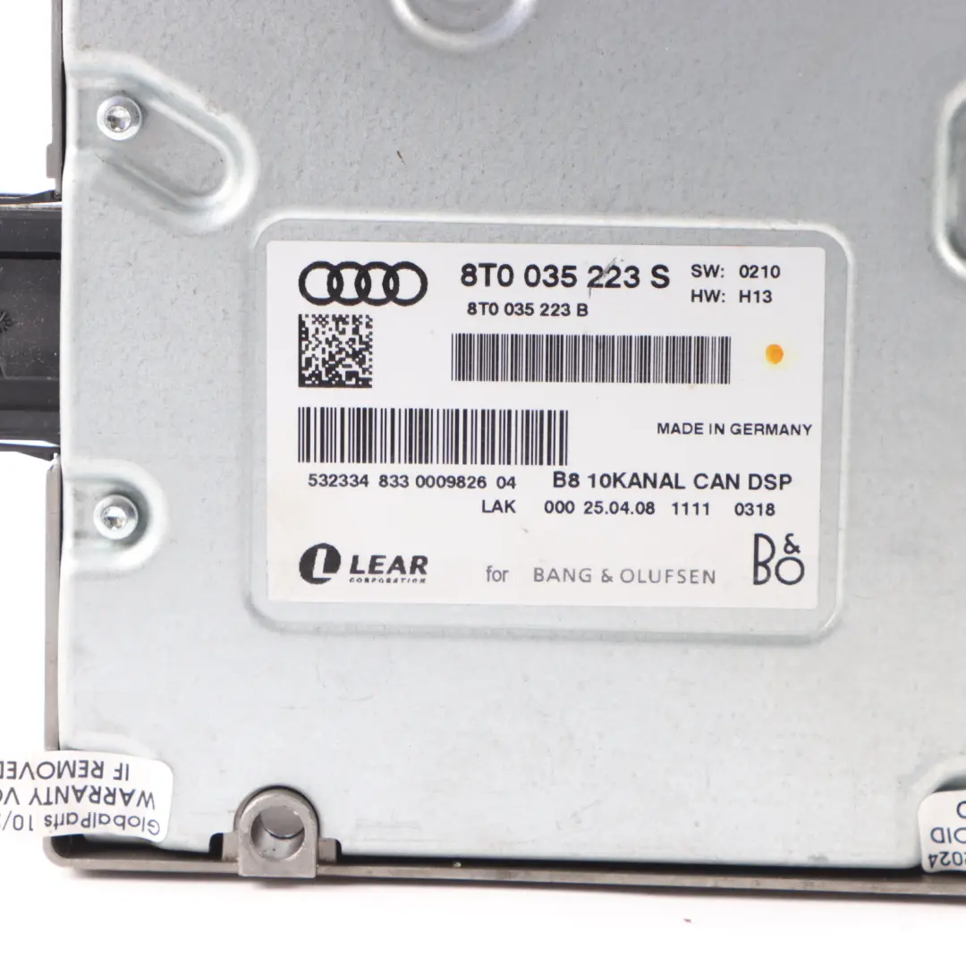Audi A5 8T Audio Amplifier Sound Booster Control Unit Module Unit - SKU 8T0035223S - Part number 8T0035223S