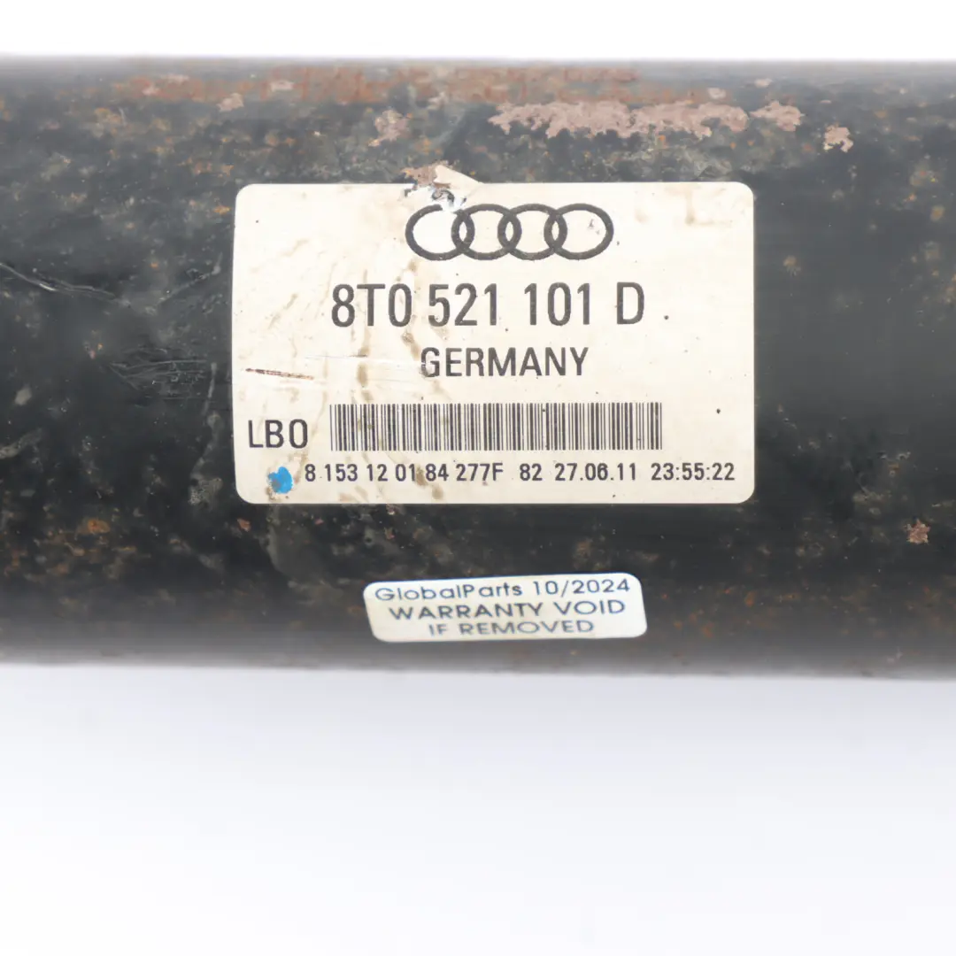 Audi S5 8T Propshaft Drive Shaft Dual Clutch Transmission Gearbox - SKU 8T0521101D - Part number 8T0521101D