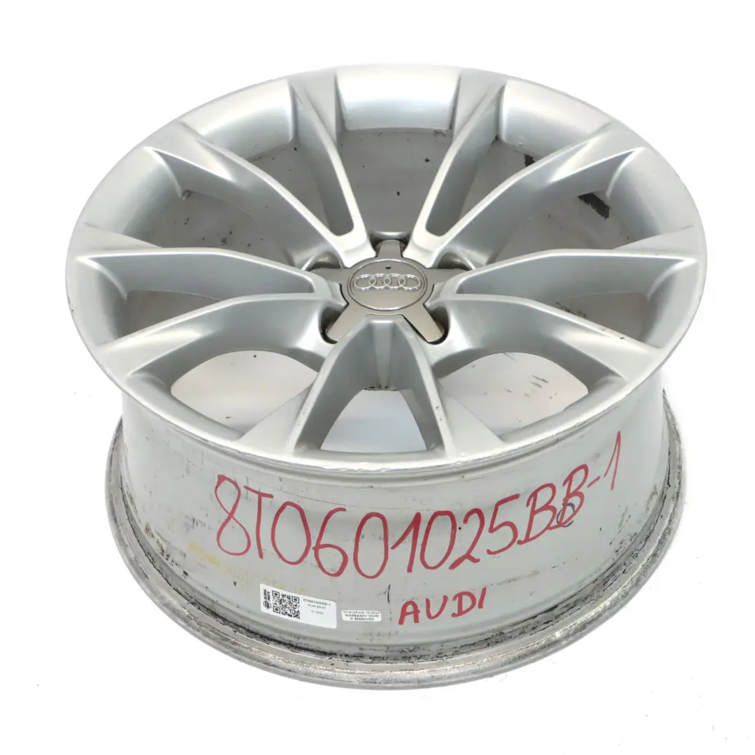 Audi A5 S5 8T Jante en alliage léger argenté 18" 8,5J ET:29 - SKU 8T0601025BB-1 - Numéro de pièce 8T0601025BB