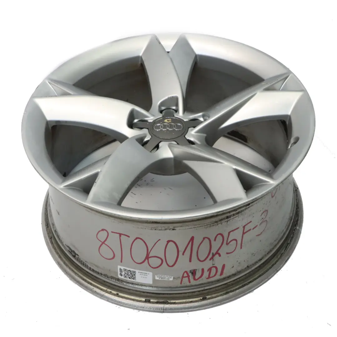 Alloy Rim 19" 8.5J ET:32 Star Spoke 8T0601025F to Audi A5 8T Silver Wheel with Part number 8T0601025F-3 Audi A5 8T Silver Wheel Alloy Rim 19" 8.5J ET:32 Star Spoke 8T0601025F - SKU 8T0601025F-3 - Part number 8T0601025F-3