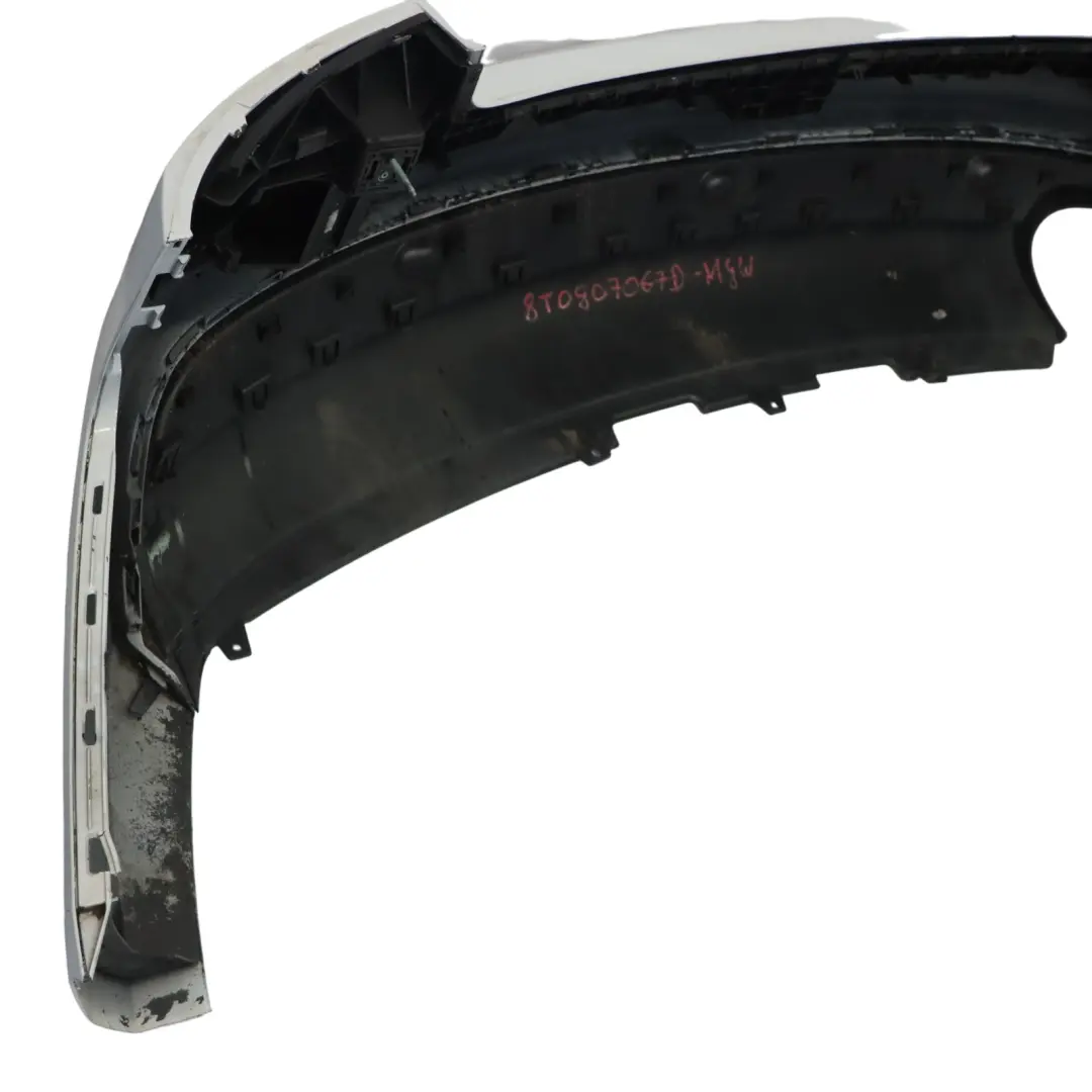 Audi A5 8T Rear Bumper Trim Panel Covering Glacier White Pearl - S9R - SKU 8T0807067D-MGW - Part number 8T0807067D