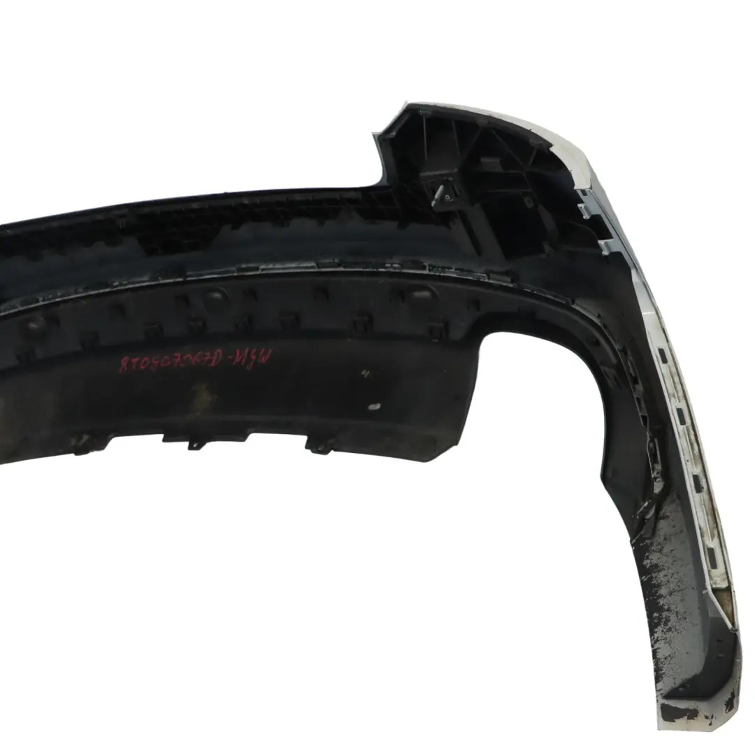 Audi A5 8T Rear Bumper Trim Panel Covering Glacier White Pearl - S9R - SKU 8T0807067D-MGW - Part number 8T0807067D