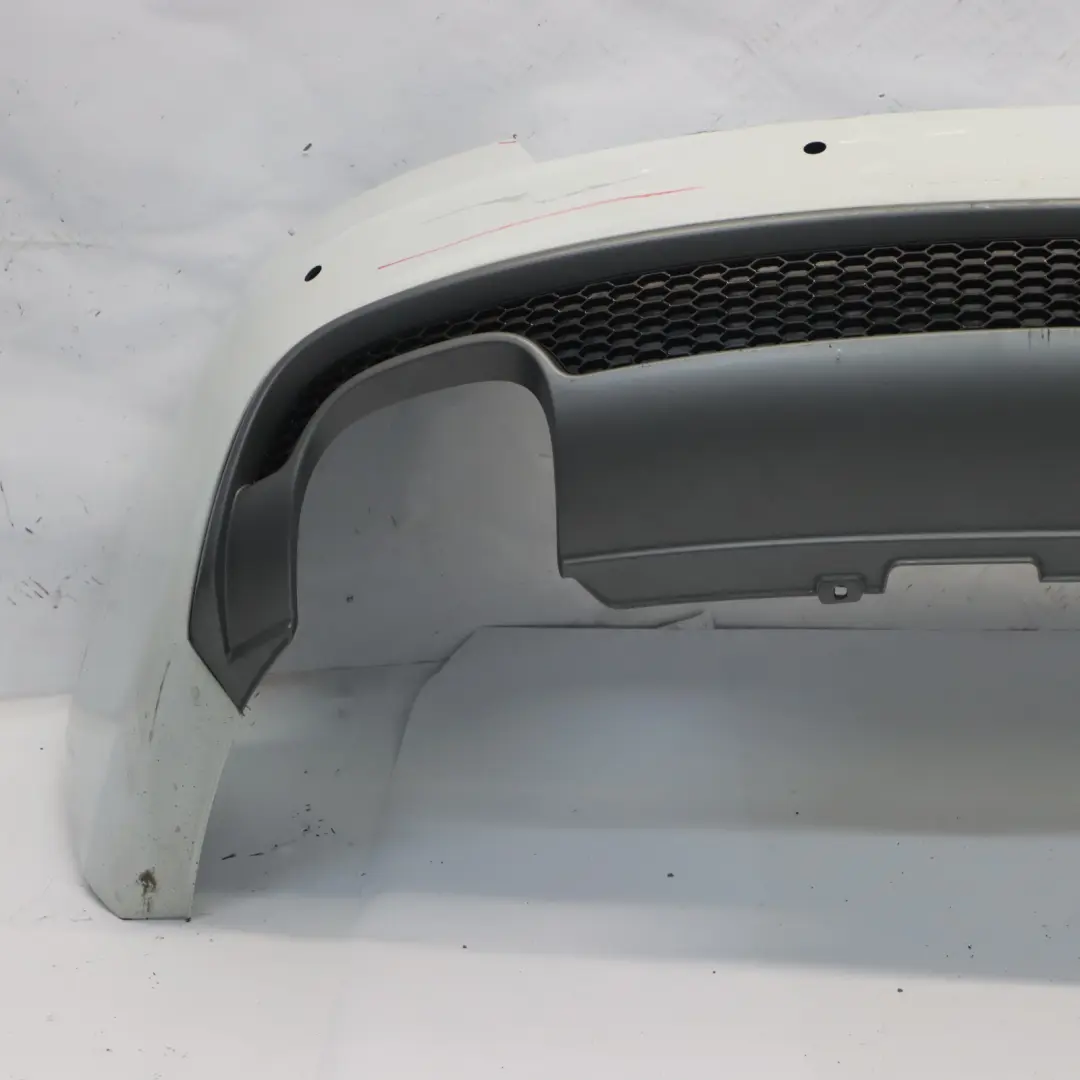 Audi A5 8T Rear Bumper Trim Panel Covering Glacier White Pearl - S9R - SKU 8T0807067D-MGW - Part number 8T0807067D