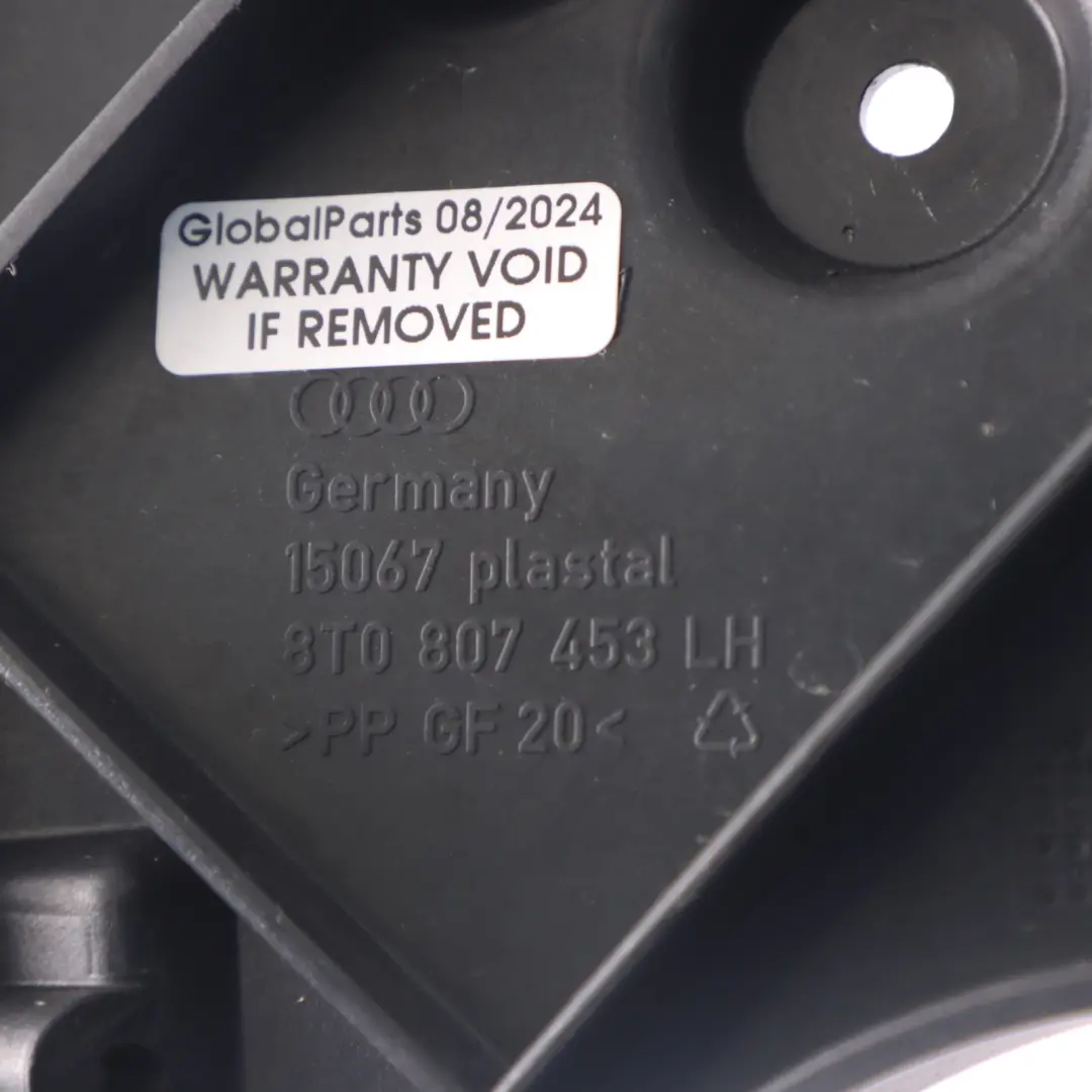 Audi A5 8T Support de fixation pare chocs arrière gauche côté passager - SKU 8T0807453 - Numéro de pièce 8T0807453