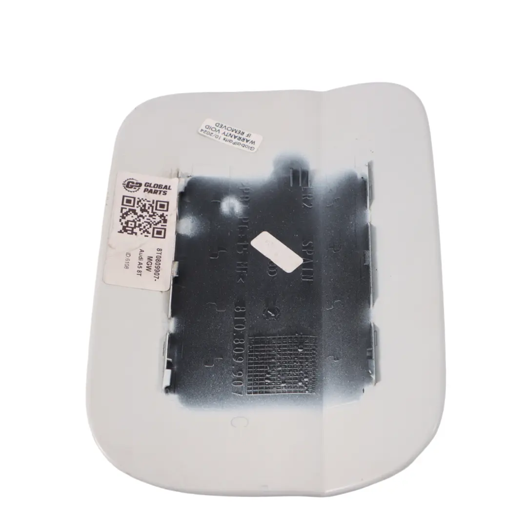 Filler Fill Flap Cover Cap Glacier White Pearl S9R to Audi A5 8T Fuel with Part number 8T0809907 Audi A5 8T Fuel Filler Fill Flap Cover Cap Glacier White Pearl S9R - SKU 8T0809907-MGW - Part number 8T0809907