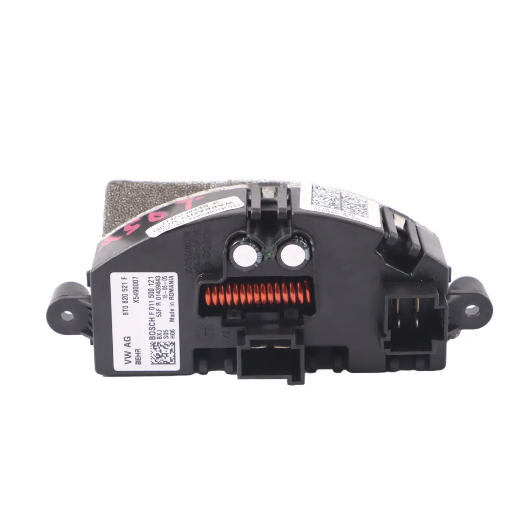 Audi A5 8T Interior A/C Heater Blower Resistor Fan Motor - SKU 8T0820521E - Part number 8T0820521E