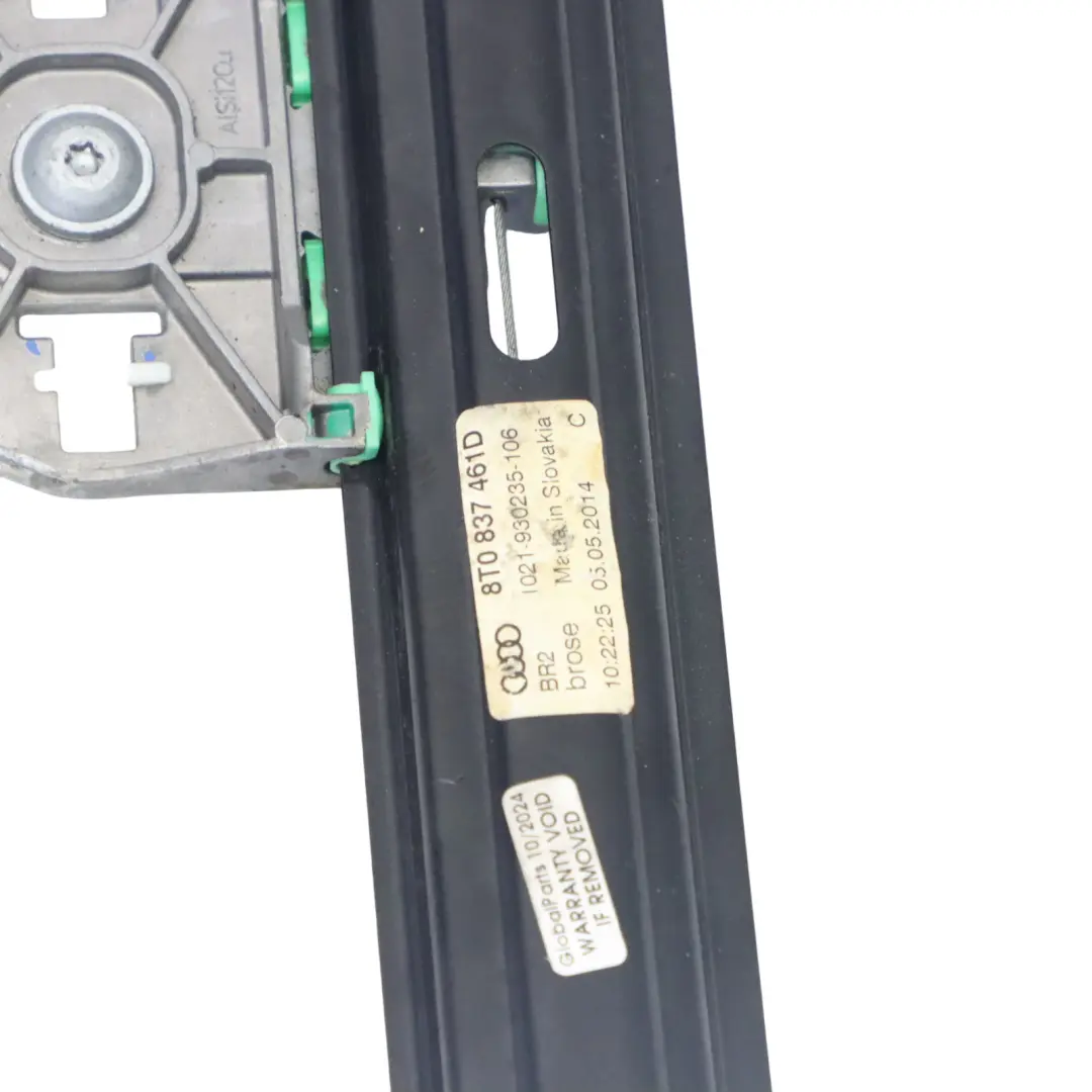Audi A5 8T Coupe Front Door Window Lifter Regulator Left N/S - SKU 8T0837461D - Part number 8T0837461D