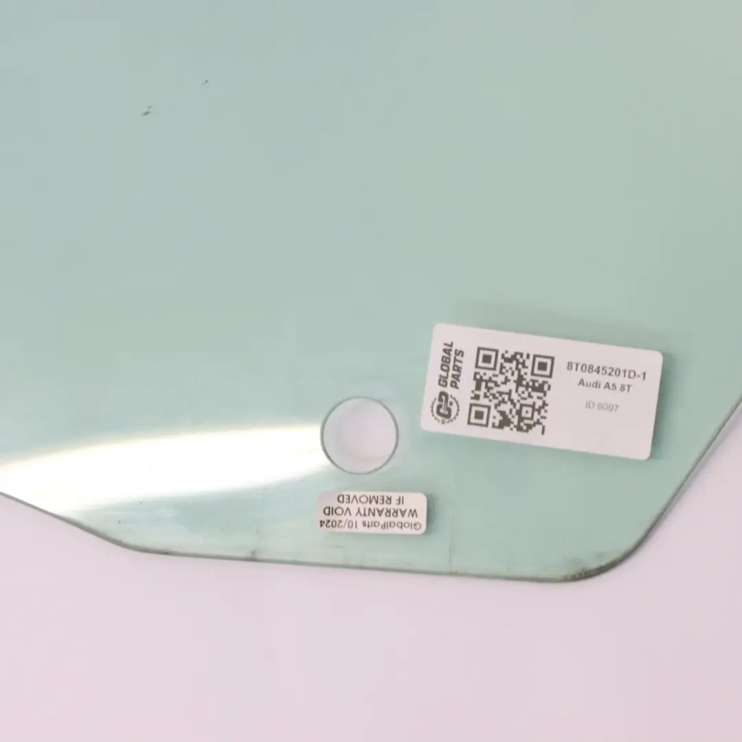 Audi A5 S5 8T Door Window Glass Front Left N/S AS2 Green Glazing - SKU 8T0845201D-1 - Part number 8T0845201D