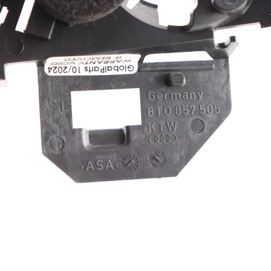 Coperchio Interno Tweeter Altoparlante Anteriore Sinistro per Audi A5 8T con numero di parte 8T0857505 Audi A5 8T Coperchio Interno Tweeter Altoparlante Anteriore Sinistro - SKU 8T0857505 - Numero di parte 8T0857505