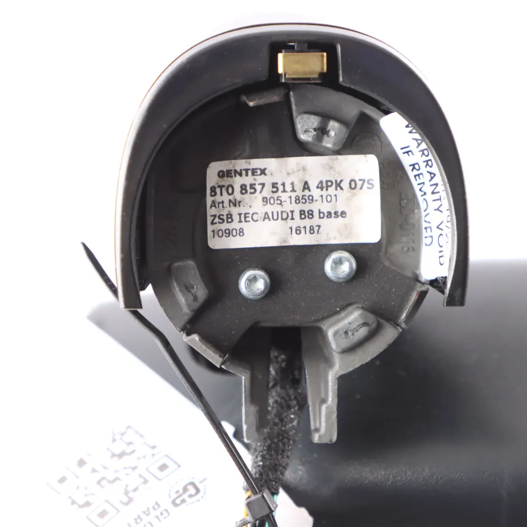 Audi A4 B8 Rear View Interior Mirror Automatic Dimming 4PK 07S - SKU 8T0857511A - Part number 8T0857511A