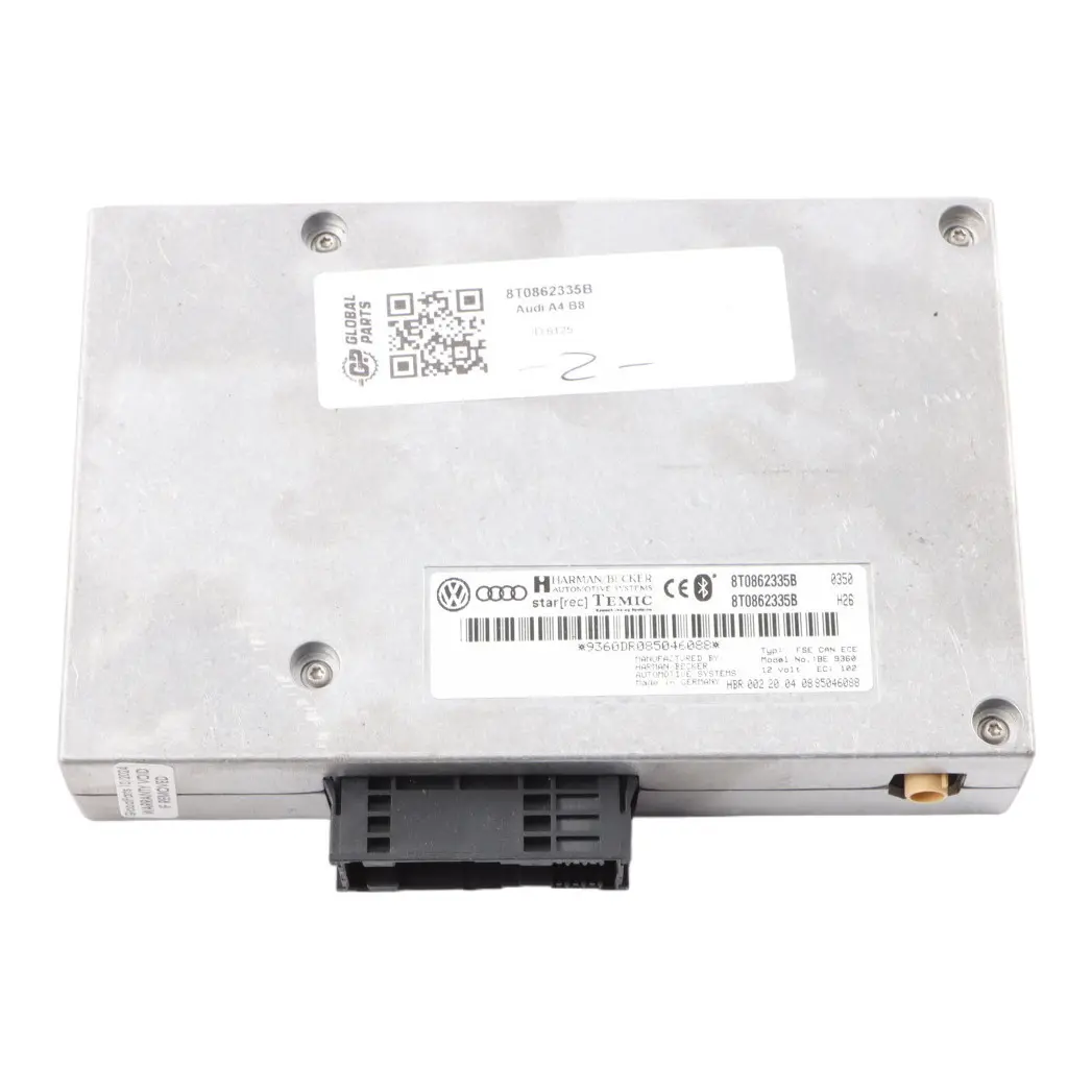 Bluetooth Multimedia Interface Control Module Unit ECU to Audi A4 B8 with Part number 8T0862335B Audi A4 B8 Bluetooth Multimedia Interface Control Module Unit ECU - SKU 8T0862335B - Part number 8T0862335B