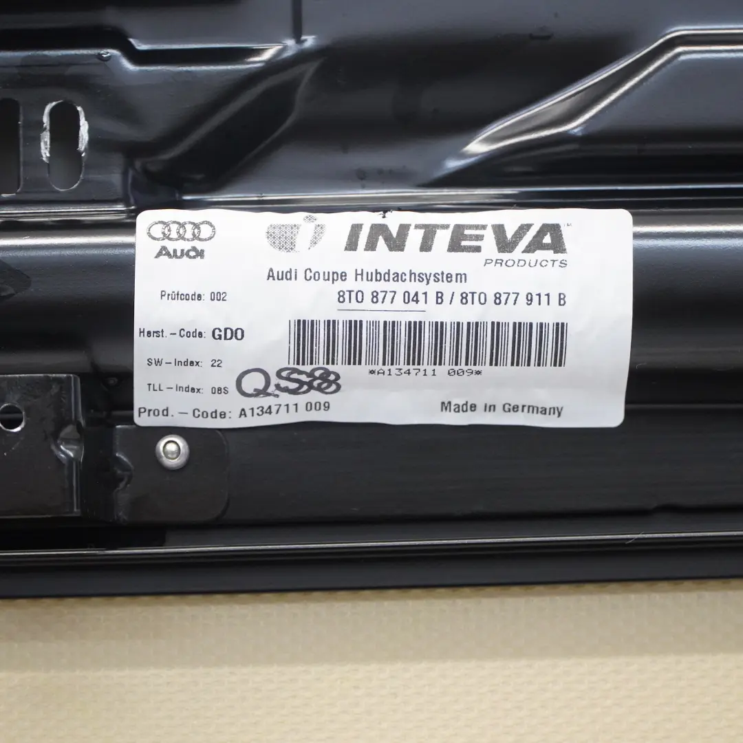 Audi A5 8T Sunroof Sliding Roof Mechanism Assembly Roller Blind Beige - SKU 8T0877049 - Part number 8T0877049