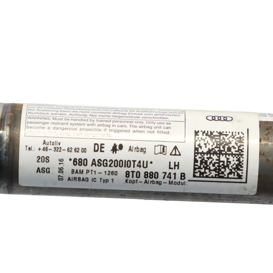 Module d'Air de Tête Rideau de Toit Gauche pour Audi A5 8T Coupe à propos du numéro de pièce 8T0880741B Audi A5 8T Coupe Module d'Air de Tête Rideau de Toit Gauche - SKU 8T0880741B - Numéro de pièce 8T0880741B