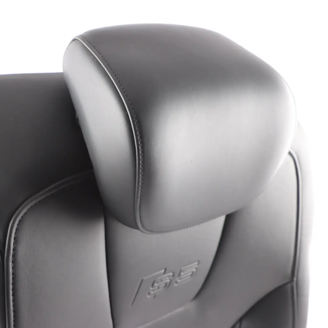 Audi S5 8T Seat Backrest Rear Left N/S Seat Back Cover Black Leather Soul - SKU 8T0885805F - Part number 8T0885805F