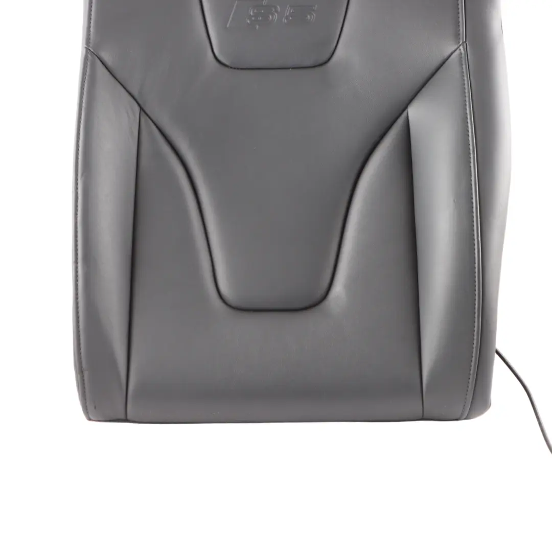 Audi S5 8T Seat Backrest Rear Left N/S Seat Back Cover Black Leather Soul - SKU 8T0885805F - Part number 8T0885805F