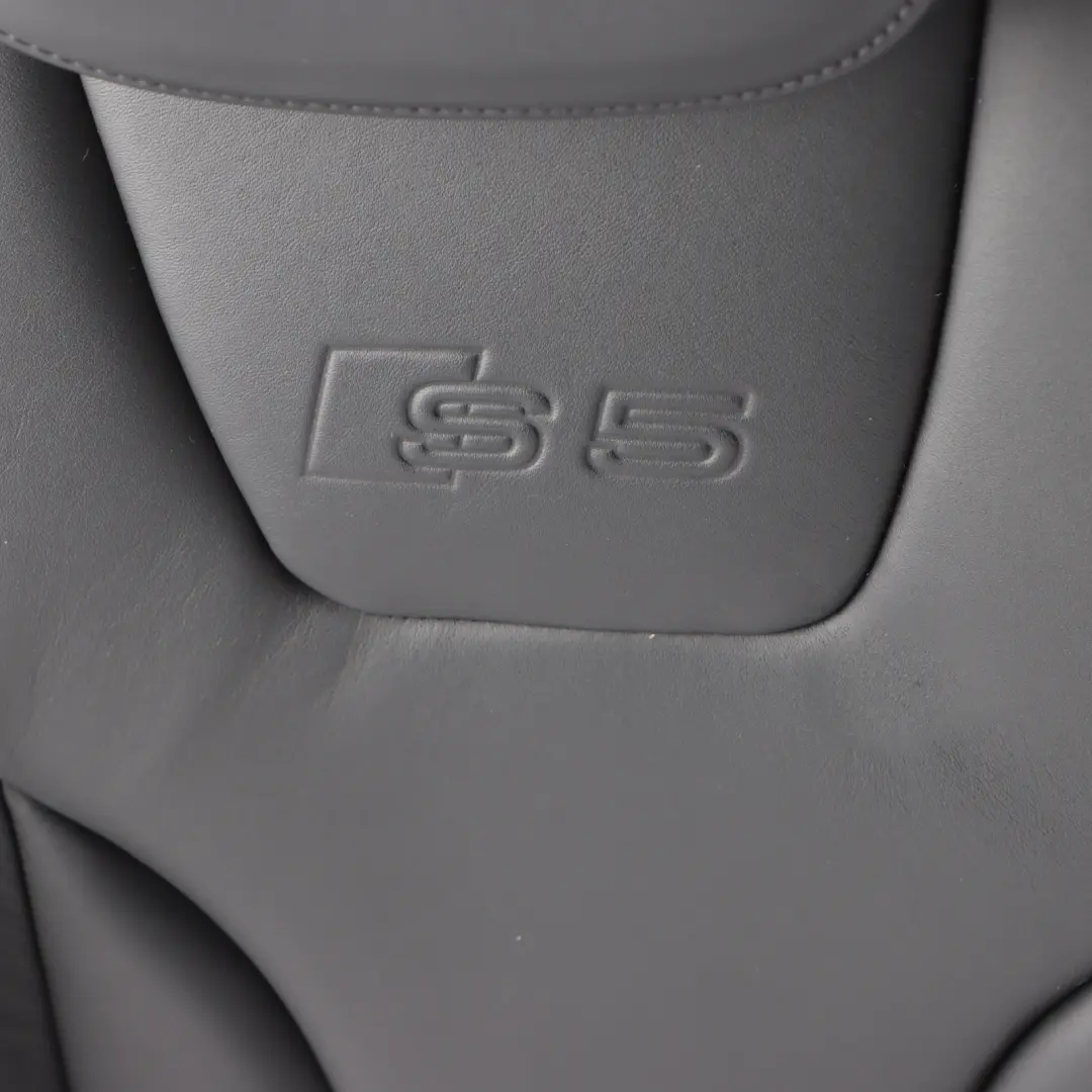 Audi S5 8T Seat Backrest Rear Left N/S Seat Back Cover Black Leather Soul - SKU 8T0885805F - Part number 8T0885805F