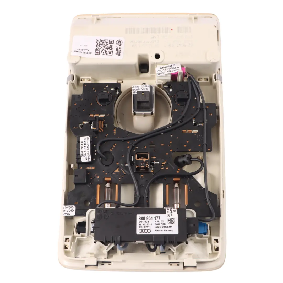 Front Roof Reading Courtesy Light Interior Lamp Panel to Audi A5 8T with Part number 8T0947135BK Audi A5 8T Front Roof Reading Courtesy Light Interior Lamp Panel - SKU 8T0947135BK - Part number 8T0947135BK
