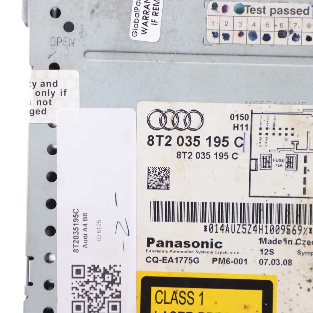 Audi A4 B8 Radio Player Symphony Head Unit CD Player Stereo - SKU 8T2035195C - Part number 8T2035195C