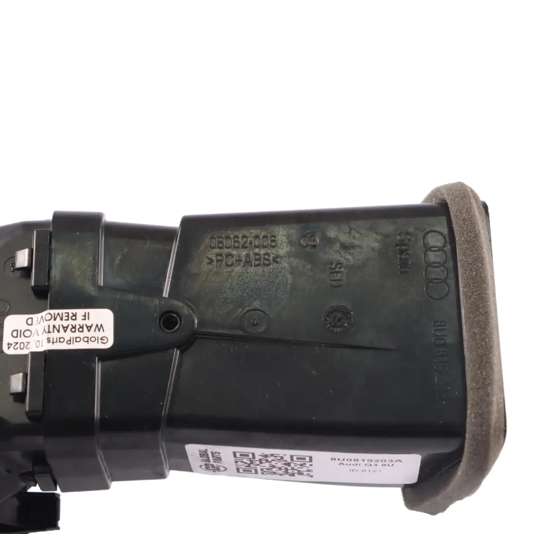 Rejilla ventilación trasera Cubierta panel consola central para Audi Q3 8U con número de pieza 8U0819203A Audi Q3 8U Rejilla ventilación trasera Cubierta panel consola central - SKU 8U0819203A - Número de pieza 8U0819203A