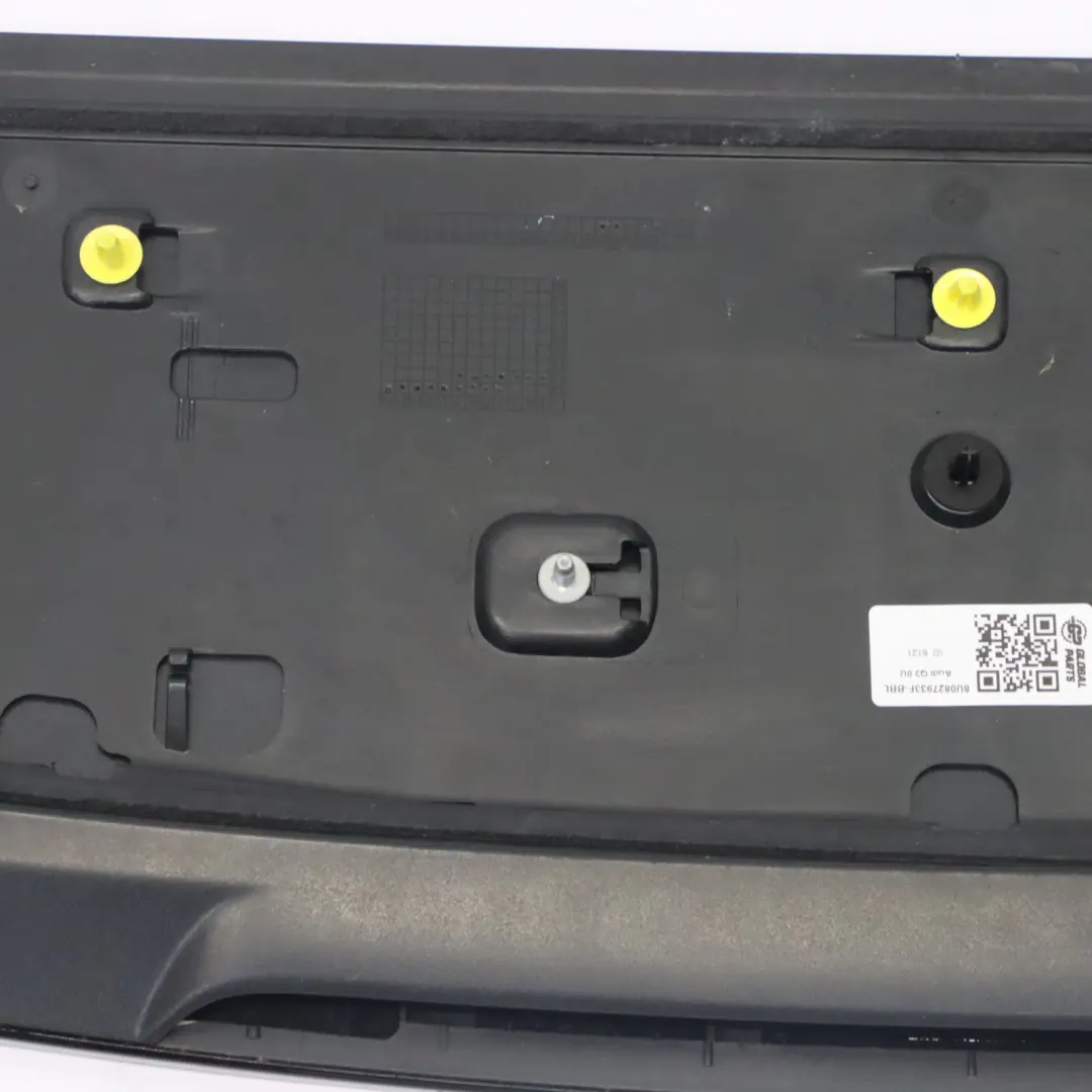 Maletero Portón Trasero Tapa Panel Alerón Negro Brillante - LY9B para Audi Q3 8U con número de pieza 8U0827933F-BBL Audi Q3 8U Maletero Portón Trasero Tapa Panel Alerón Negro Brillante - LY9B - SKU 8U0827933F-BBL - Número de pieza 8U0827933F-BBL