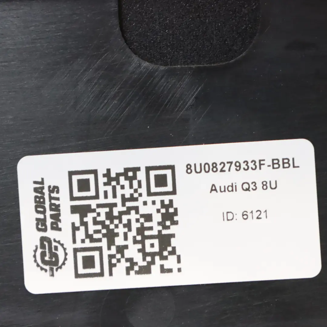 Audi Q3 8U Maletero Portón Trasero Tapa Panel Alerón Negro Brillante - LY9B - SKU 8U0827933F-BBL - Número de pieza 8U0827933F-BBL