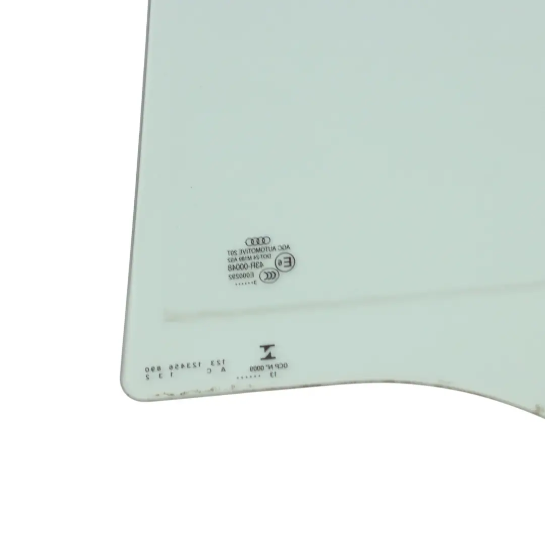 Cristal Puerta Trasera Derecha Verde AS2 para Audi Q3 8U con número de pieza 8U0845206B Audi Q3 8U Cristal Puerta Trasera Derecha Verde AS2 - SKU 8U0845206B - Número de pieza 8U0845206B