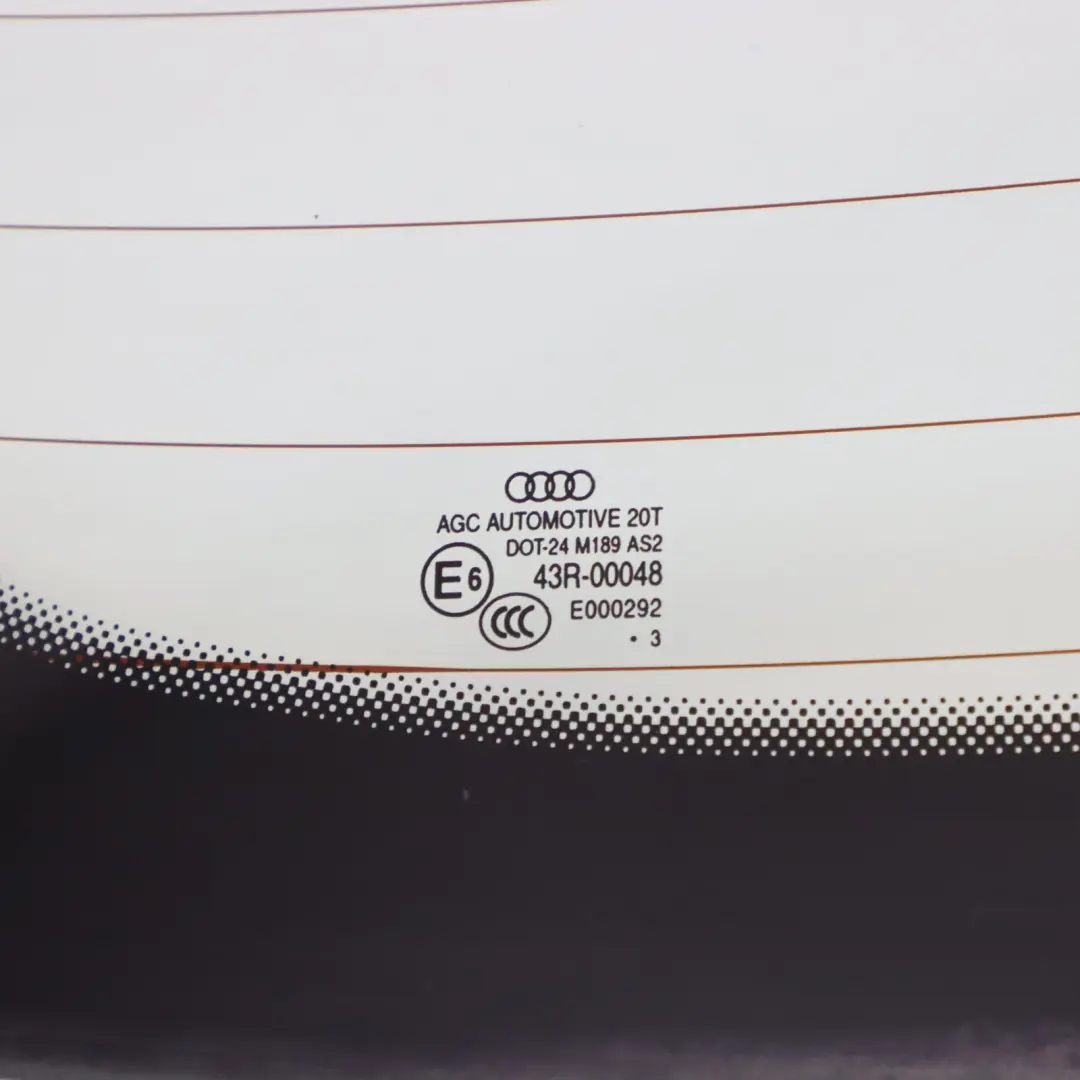 Audi Q3 8U Vitre arrière coffre Couvercle hayon Vitrage AS2 - SKU 8U0845501E - Numéro de pièce 8U0845501E