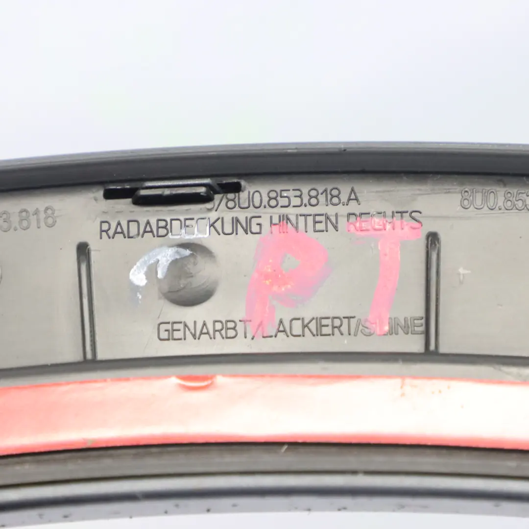 moldura de guardabarros trasero derecho para Audi Q3 8U con número de pieza 8U0853818A Audi Q3 8U moldura de guardabarros trasero derecho - SKU 8U0853818A - Número de pieza 8U0853818A