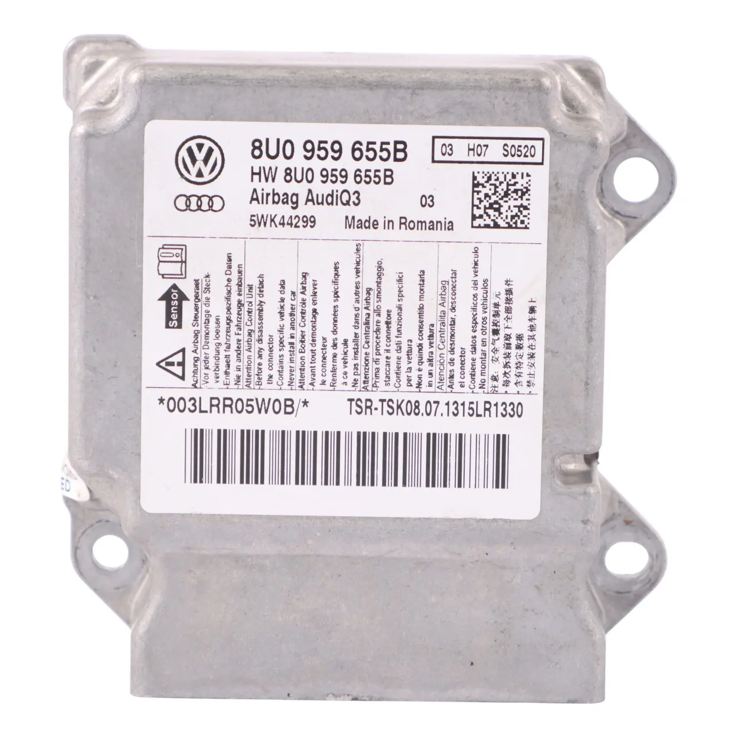 Audi Q3 8U Air Module Control Unit SRS System ECU 8U0959655B
