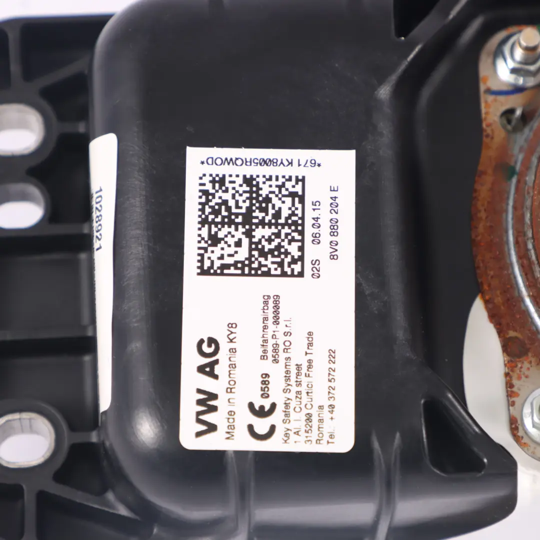 Audi A3 S3 8V Salpicadero Módulo Aire Lado Pasajero Unidad - SKU 8V0880204E - Número de pieza 8V0880204E