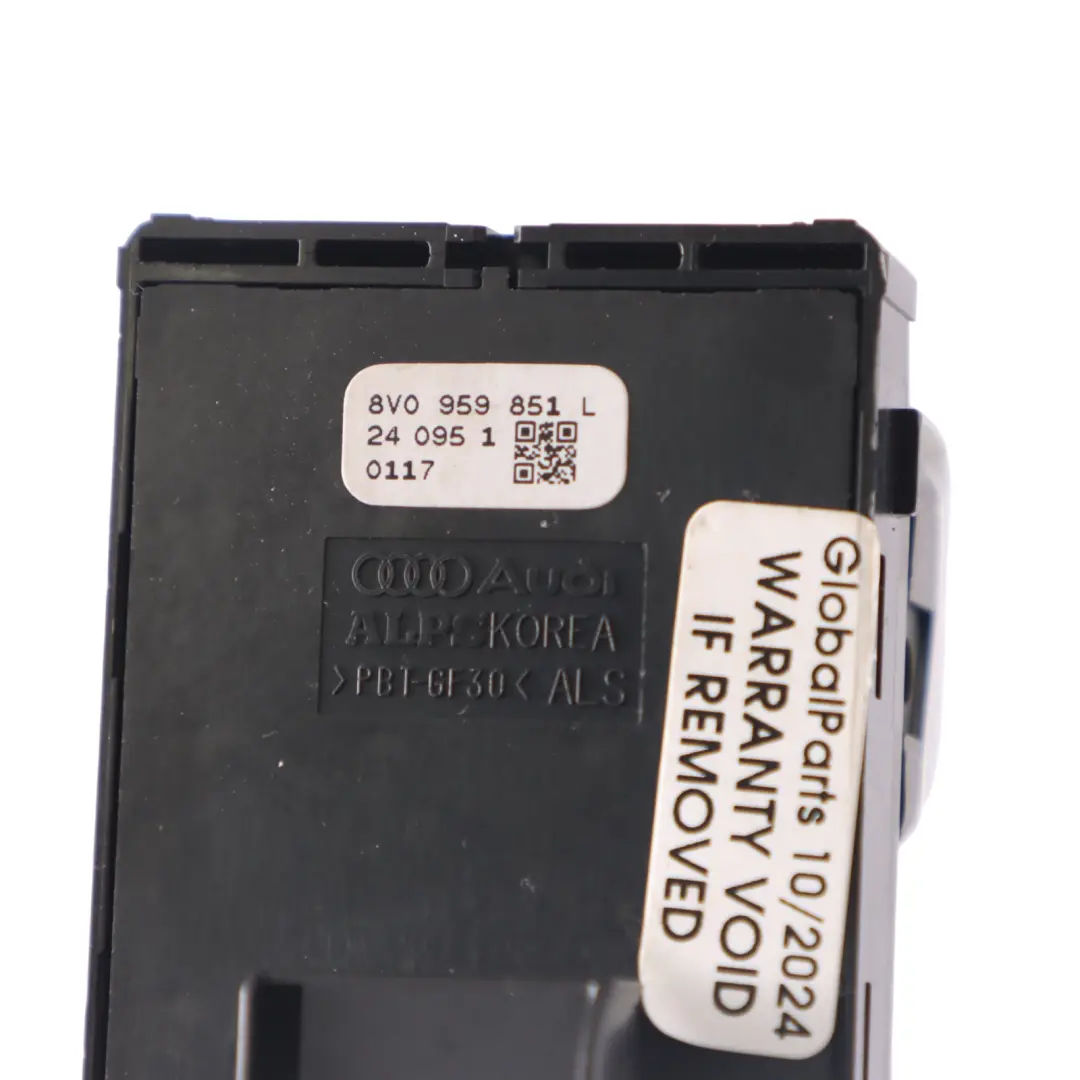 Audi Q2 GA A3 8V Regulador eléctrico ventana lado conductor Panel - SKU 8V0959851L - Número de pieza 8V0959851L
