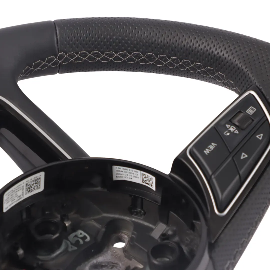 Audi A3 8V Lenkrad S Line Schwarz Leder Weiß Gewinde - SKU 8W0419689 - Teilenummer 8W0419689