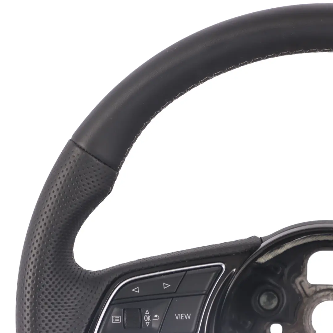 Audi A3 8V Kierownica Czarna Skóra S Line Biała Nić Multifunkcja - SKU 8W0419689 - Numer Części 8W0419689