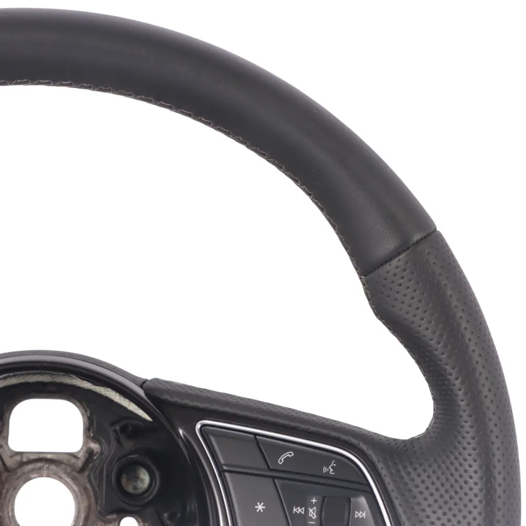 Audi A3 8V Kierownica Czarna Skóra S Line Biała Nić Multifunkcja - SKU 8W0419689 - Numer Części 8W0419689