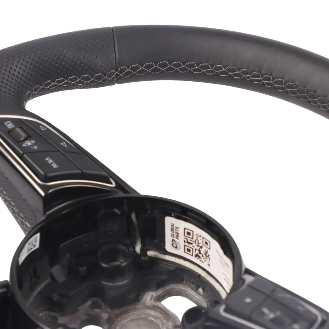 Audi A3 8V Kierownica Czarna Skóra S Line Biała Nić Multifunkcja - SKU 8W0419689 - Numer Części 8W0419689