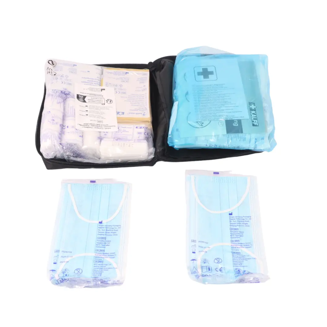 Universal First Aid Emergency Medical Kit Black Pouch to Audi Q2 GA with Part number 8W0860282F Audi Q2 GA Universal First Aid Emergency Medical Kit Black Pouch - SKU 8W0860282F - Part number 8W0860282F
