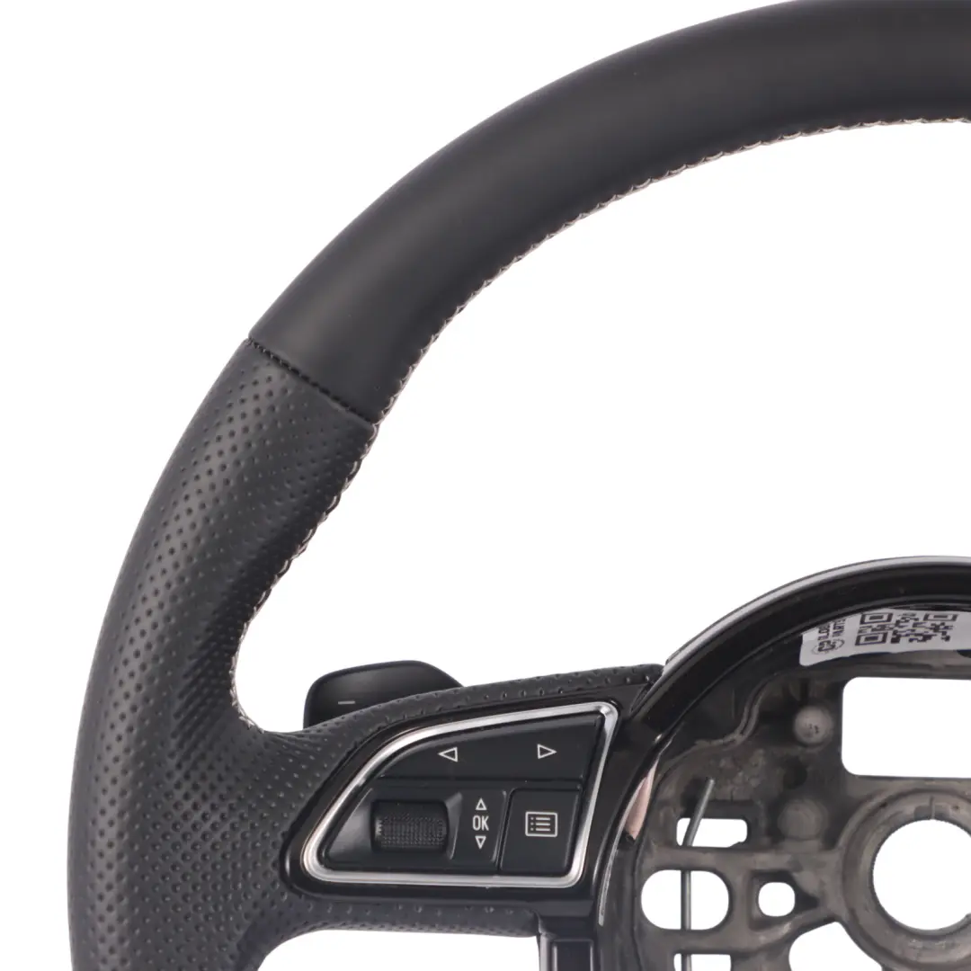 Audi A6 C7 S-Line NEW Black Leather Steering Wheel Paddle Shift - SKU 8X0419091M-1 - Part number 8X0419091M
