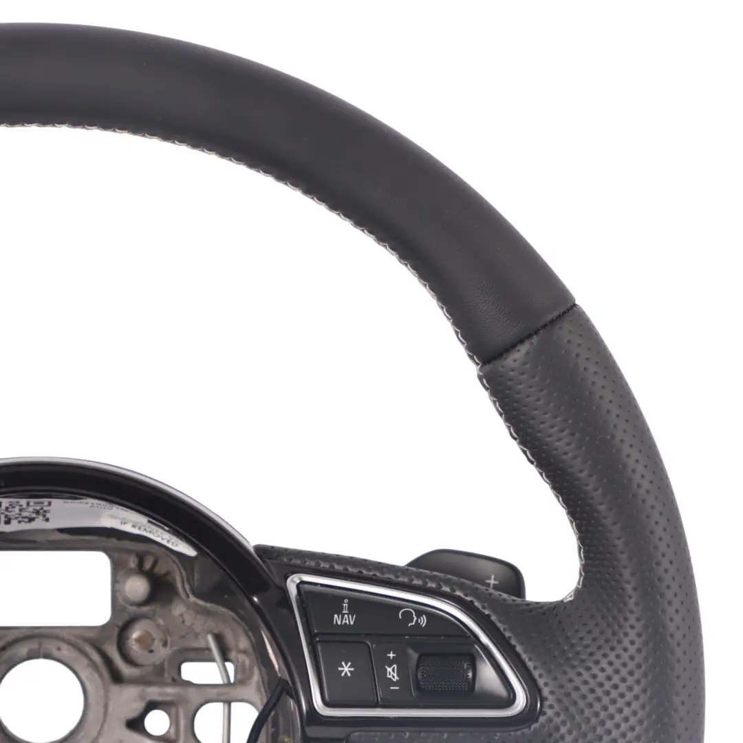 NUOVO Volante In Pelle Nera Cambio Al Volante per Audi A6 C7 S-Line con numero di parte 8X0419091M Audi A6 C7 S-Line NUOVO Volante In Pelle Nera Cambio Al Volante - SKU 8X0419091M-1 - Numero di parte 8X0419091M