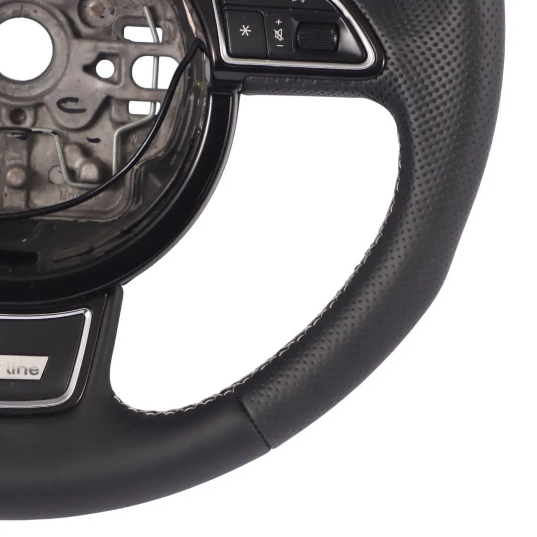 NUOVO Volante In Pelle Nera Cambio Al Volante per Audi A6 C7 S-Line con numero di parte 8X0419091M Audi A6 C7 S-Line NUOVO Volante In Pelle Nera Cambio Al Volante - SKU 8X0419091M-1 - Numero di parte 8X0419091M