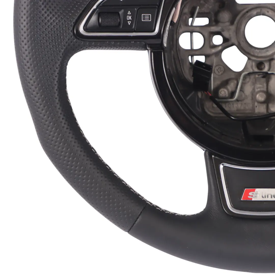 Audi A6 C7 S-Line NEW Black Leather Steering Wheel Paddle Shift - SKU 8X0419091M-1 - Part number 8X0419091M