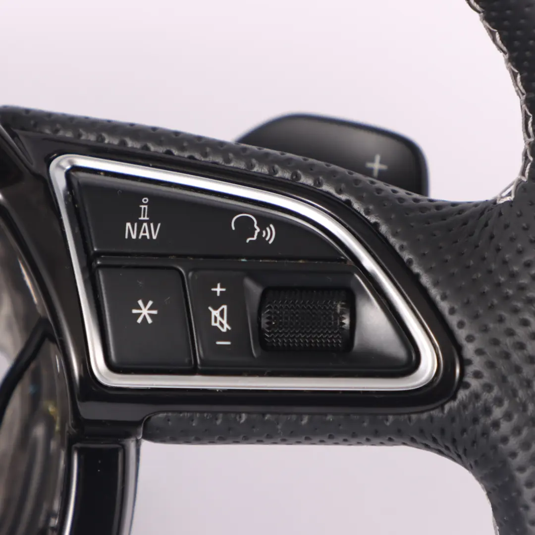 Audi A6 C7 S-Line NEW Black Leather Steering Wheel Paddle Shift - SKU 8X0419091M-1 - Part number 8X0419091M