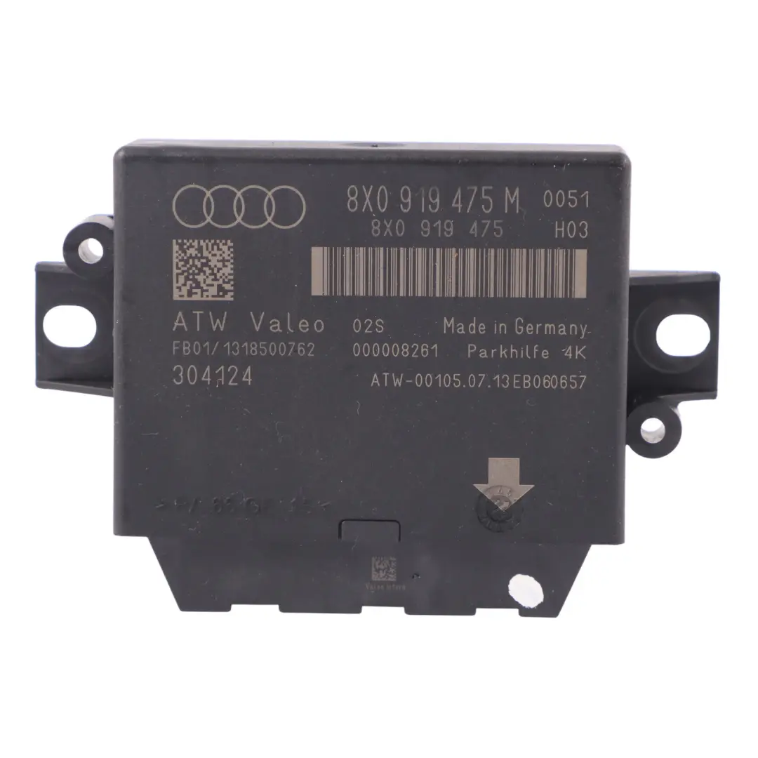 Audi Q3 8U PDC Assistenza al parcheggio Modulo di controllo ECU - SKU 8X0919475M - Numero di parte 8X0919475M