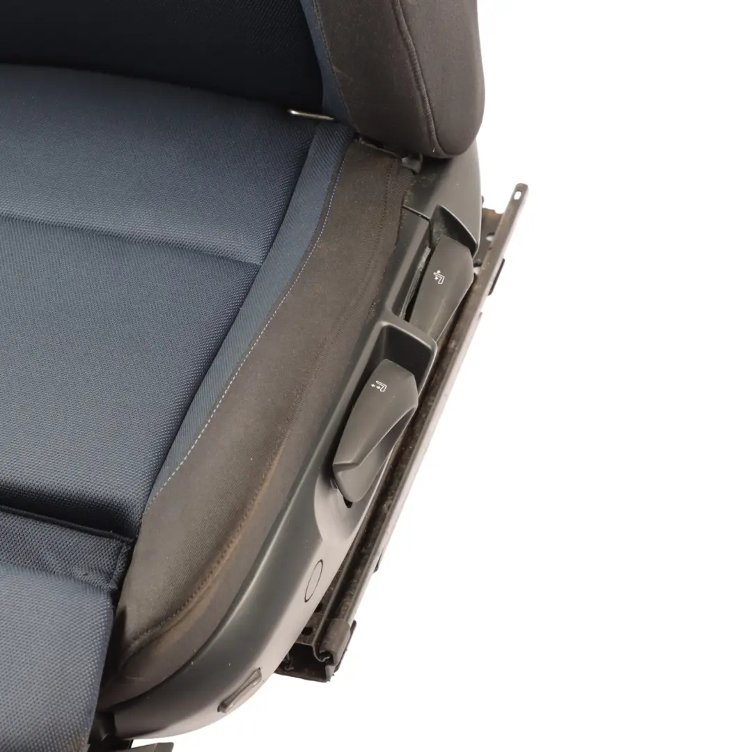 Front Seat M Sport Left N/S Interior Cloth Fabric Network Monaco Blue to BMW E81 with Part number 9124291 BMW E81 Front Seat M Sport Left N/S Interior Cloth Fabric Network Monaco Blue - SKU 9124291-1 - Part number 9124291