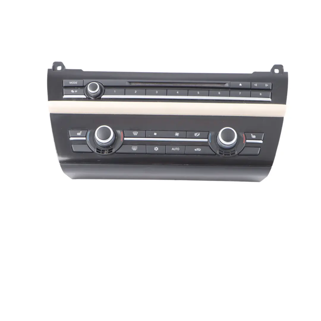 BMW F10 F11 Radio Air Conditioning A/C Control Switch Unit Panel Beige - SKU 9249708-1 - Part number 9249708