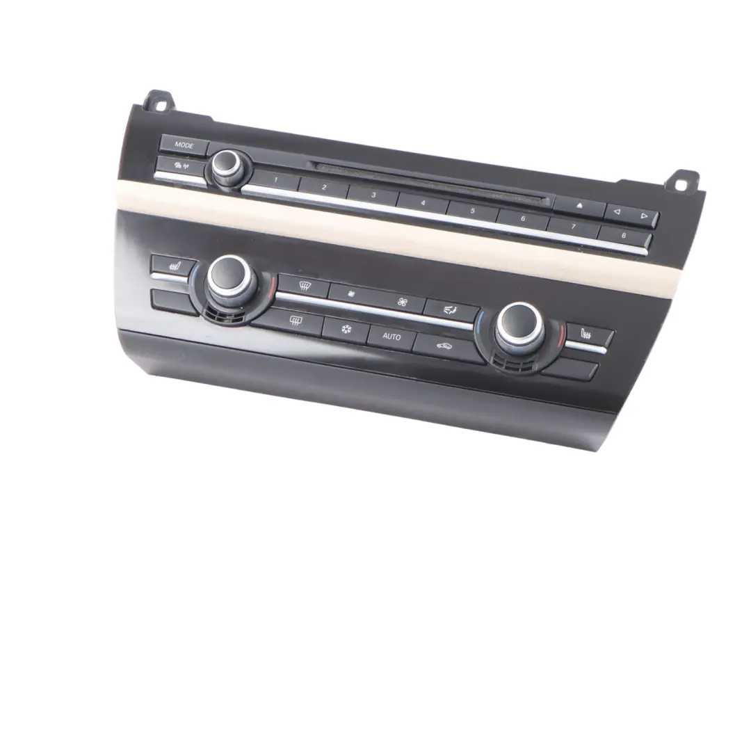 Radio Aria Condizionata A/C Pannello Interruttori Beige per BMW F10 F11 con numero di parte 9249708 BMW F10 F11 Radio Aria Condizionata A/C Pannello Interruttori Beige - SKU 9249708-1 - Numero di parte 9249708