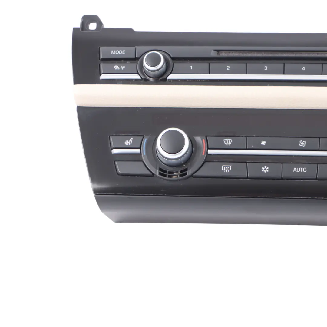 Radio Aria Condizionata A/C Pannello Interruttori Beige per BMW F10 F11 con numero di parte 9249708 BMW F10 F11 Radio Aria Condizionata A/C Pannello Interruttori Beige - SKU 9249708-1 - Numero di parte 9249708