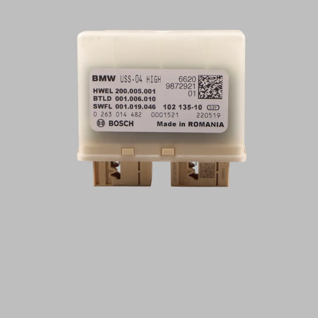 Parking Distance Ultrasonic Sensor Control Module Unit to BMW F40 F92 G20 with Part number 9258589 BMW F40 F92 G20 Parking Distance Ultrasonic Sensor Control Module Unit - SKU 9258589 - Part number 9258589