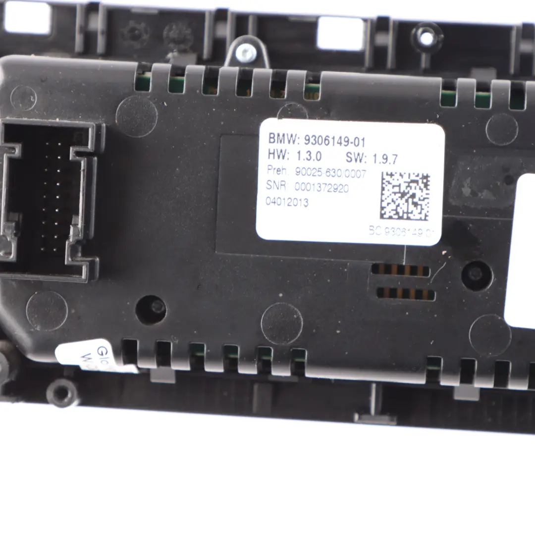 BMW F10 Air Conditioning Climate Control Panel A/C Heater Blower Switch - SKU 9306149 - Part number 9306149